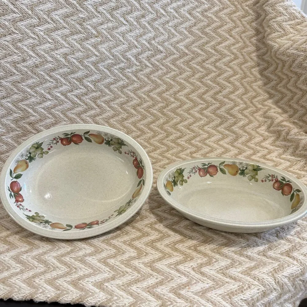 Quince by Wedgewood Set of 2 9” Oval Vegetable Bowls